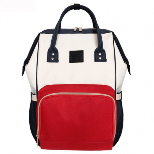 Сумка-рюкзак для мам с креплением и USB бело-красная no name 37697951 4