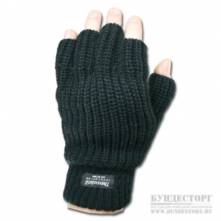 Made in Germany Перчатки с полуоткрытыми пальцами Thinsulate черного цвета