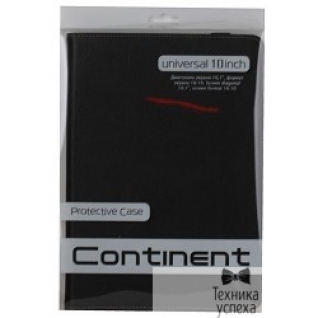 Continent Чехол Continent UTH-102 BL универсальный для устройств с матрицей до 10,1'',Эко кожа/Пластик, черный