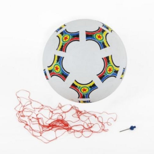 Резиновый футбольный мяч №5, белый с рисунком Shenzhen Toys 37720630