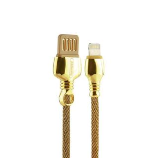USB дата-кабель Remax King Data Cable (RC-063i) LIGHTNING fast charging 2.1A круглый (1.0 м) Золотистый