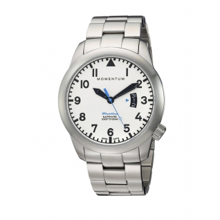 Часы Momentum Flatline Field Lum (сапфировое стекло, сталь) Momentum by St. Moritz Watch Corp
