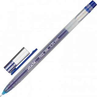 Ручка гелевая Attache Free ink, 0,35мм, синий, неавт, б/манж.