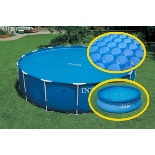 Защитная плёнка для бассейна Solar с обогревающим эффектом, диаметр 244 см. Intex 37711544 1