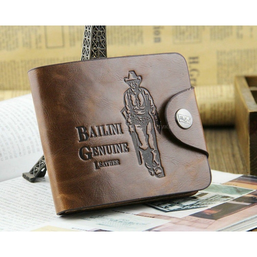 Кошелек кожаный Мужской Bailini wallet коричневый 1241567 1