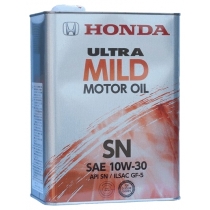 Моторное масло HONDA 10W30 4л Ultra Mild SN арт. 0821999974