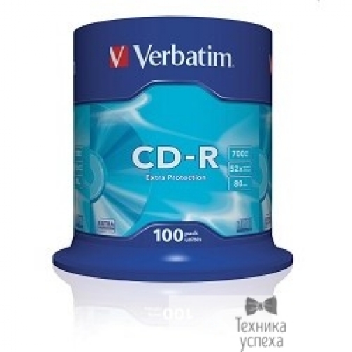 Verbatim Verbatim Диски CD-R 100 шт. 48/52-x 700Mb, Cake Box ( 43411) 2746688
