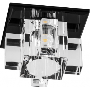 Встраиваемый светильник Feron 1525 10W 230V/50Hz 600lumen 3000K прозрачный, черный