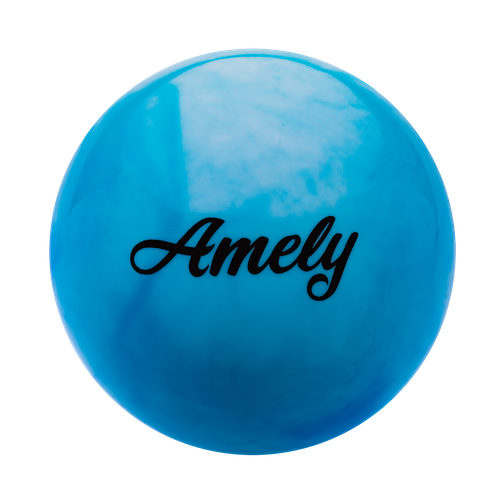 Мяч для художественной гимнастики Amely Agb-101, 15 см, синий/белый 42219353 1