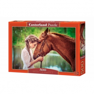 Пазл "Девушка и лошадь", 500 элементов Castorland