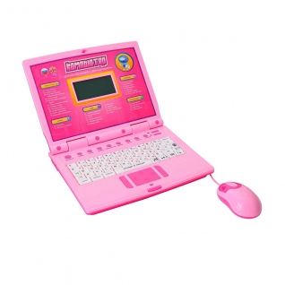 Обучающий компьютер с цветным экраном (35 функций), розовый Joy Toy