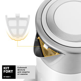 KITFORT Чайник Kitfort KT-660-1, белый