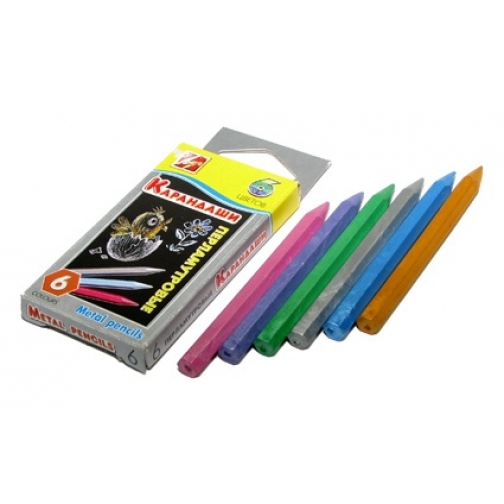 Восковые шестигранные карандаши, 6 цветов Луч 37734911 1