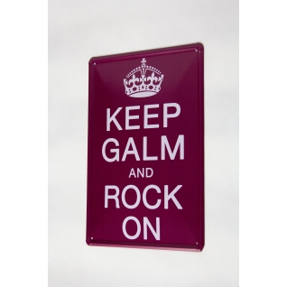 Табличка металлическая "Keep galm and rock on"
