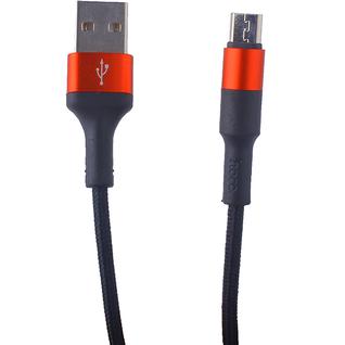 USB дата-кабель Hoco X26 Xpress charging data cable MicroUSB (1.0 м) Black & Red