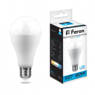 Светодиодная лампа Feron LB-98 (20W) 230V E27 6400K A65