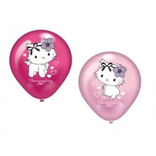 8 шариков с рисунком "Hello Kitty c сердечками" Everts