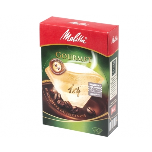 MELITTA Фильтры бумажные Melitta для заваривания кофе 1х4/80 гурме, коричневые 37762631