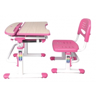 Многофункциональный комплект детской мебели ALPHABET-EVA pink