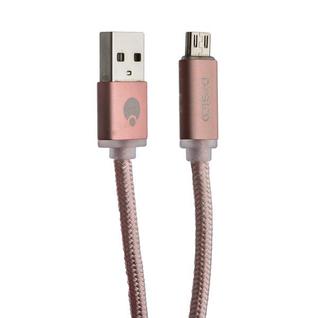 USB дата-кабель COTEetCI M23 NYLON series MicroUSB CS2131-2M-MRG (2.0m) розовое золото
