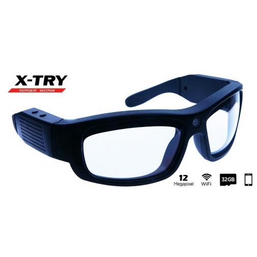 Цифровая камера очки X-TRY XTG300С HD 1080p WiFi (с прозрачными линзами) 835108