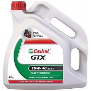 Моторное масло CASTROL GTX 10W-40 A3/B3 полусинтетическое 4 литра