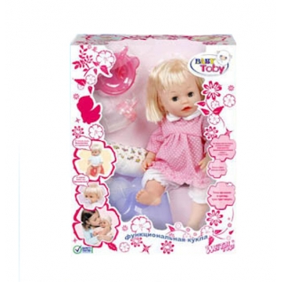 Функциональная кукла с аксессуарами Baby Toby (пьет, писает, говорит), 30 см Shenzhen Toys
