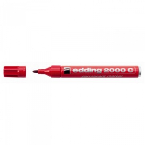 Маркер перманентный EDDING E-2000C/2 красный 1,5-3мм металл.корп. 37849107
