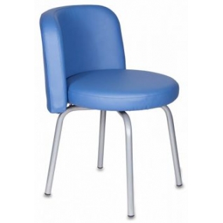 Кресло для посетителей Бюрократ KF-2/OR-03 вращающийся синий OR-03 искусственная кожа