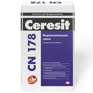 ЦЕРЕЗИТ CN-178 выравнивающая стяжка пола (25кг) / CERESIT CN178 выравнивающая смесь для пола (25кг) Церезит