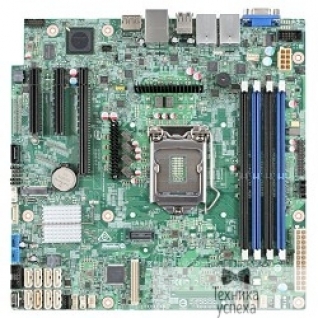 Intel Серверная материнская плата INTEL S1200SPL, C236, Socket 1 E3-1200 v5 Family, uATX, Pedestal (DBS1200SPL) Silver Pass