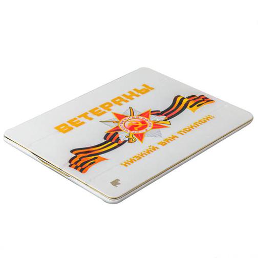 Чехол-книжка кожаный Jisoncase Executive Print для iPad 4/ 3/ 2 JS-IPD-06 с рисунком (праздники) Ветераны: поклон Вам тип 002 42531071