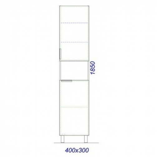 Шкаф-пенал AQWELLA Brig 40 (Br.05.04.K/W), белый 6762082 1