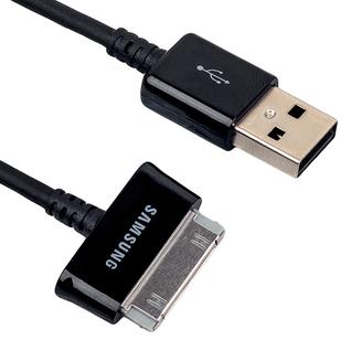 USB дата-кабель для Samsung Galaxy Tab широкий разъем черный Прочие