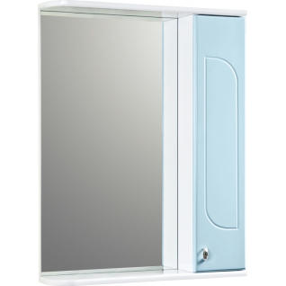 Зеркало-шкаф АкваМаста 32 правостороннее голубой со светильником АкваМаста