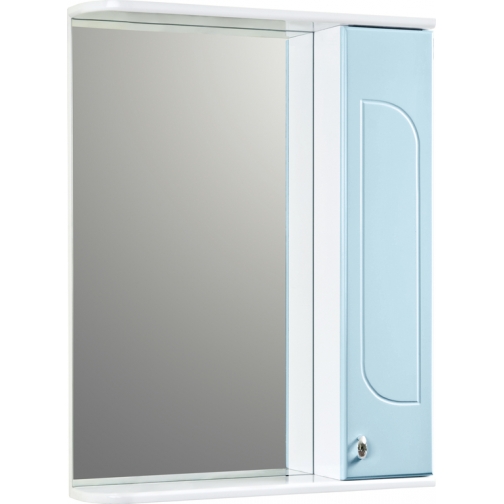 Зеркало-шкаф АкваМаста 32 правостороннее голубой со светильником АкваМаста 898842
