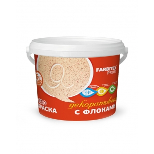 Краска FARBITEX PROFI акриловая декоративная с флоками кофе с молоком КМ-3 (6 кг)