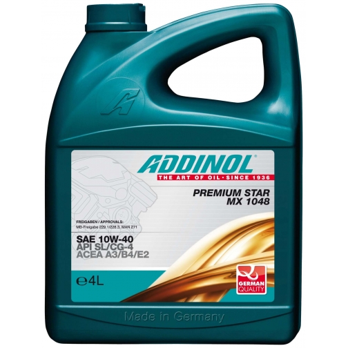 Моторное масло Addinol Premium Star MX 1048 10W40 4л 37640273