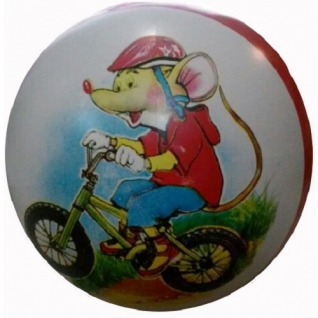Резиновый мяч с двойным рисунком "Мышонок", красный, 20 см Чебоксарский Завод