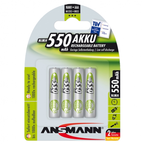 Ansmann Аккумулятор Ansmann NiMH Micro AAA Green-Line, 4 шт. 5017610