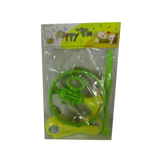 Набор детских музыкальных инструментов, желто-зеленый, 5 предметов Shenzhen Toys