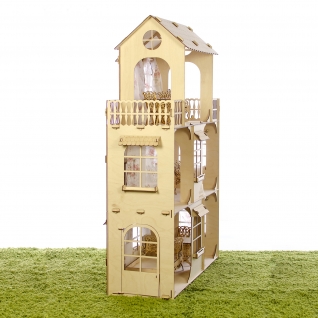 Сборная деревянная модель "Большой кукольный дом" Теремок