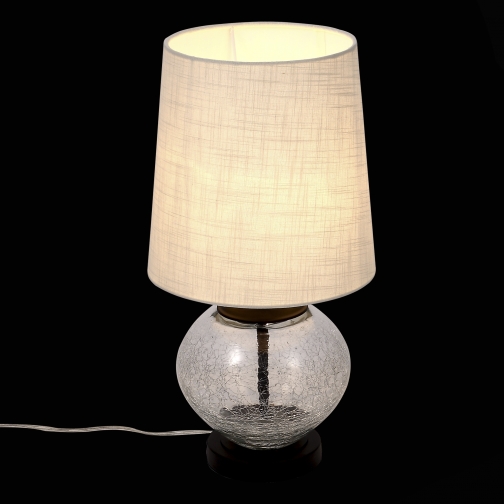 Настольная лампа St Luce Коричневый, Прозрачное стекло с трещинами/Бежевый E27 1*60W (и 37397112 4