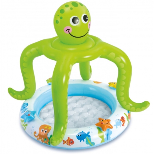 Детский надувной бассейн с навесом 