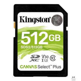 Kingston SecureDigital 512Gb Kingston SDS2/512GB SDXC Class 10 UHS-I U3 Canvas Select Plus