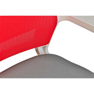 Кресло офисное Бит LB/белый пластик/красная сетка/темно серая ткань NORDEN Chairs
