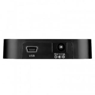 Разветвитель USB D-Link DUB-H4, 4 USB 2.0, 2.4A, внеш. пит., черный