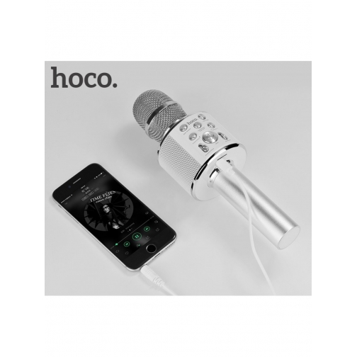 Беспроводной караоке микрофон HOCO BK3 silver 37905907 2