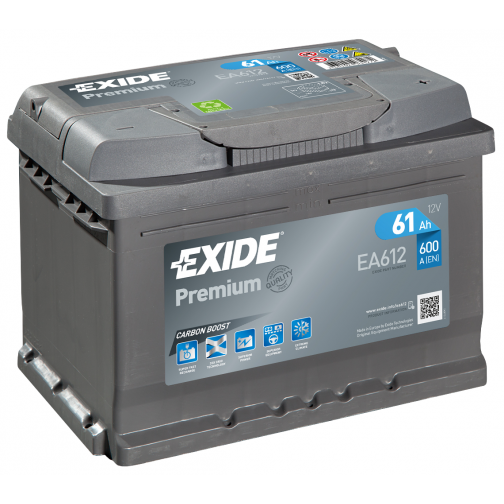 Аккумулятор легковой Exide Premium EA612 61 Ач 37940707