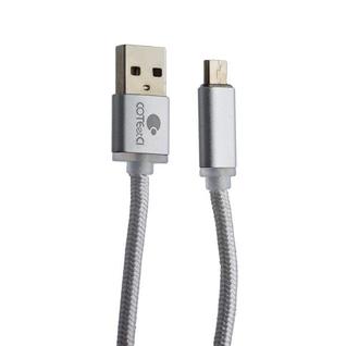 USB дата-кабель COTEetCI M23 NYLON series MicroUSB CS2131-3M-TS (3.0m) серебристый
